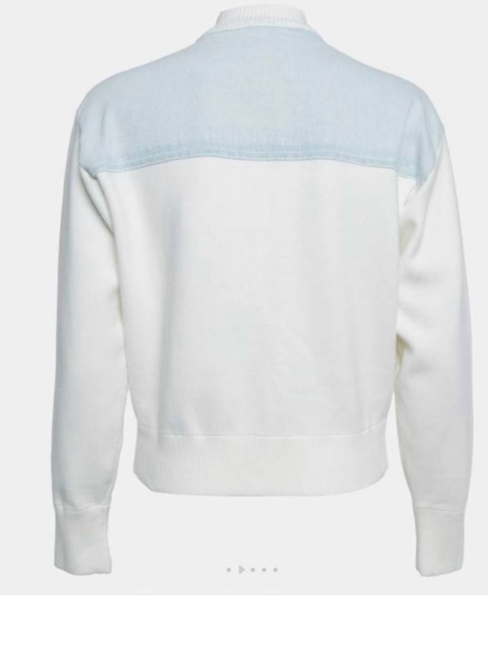 Sandro White and Light Blue Button-Front Jacket - Picture 2 of 4